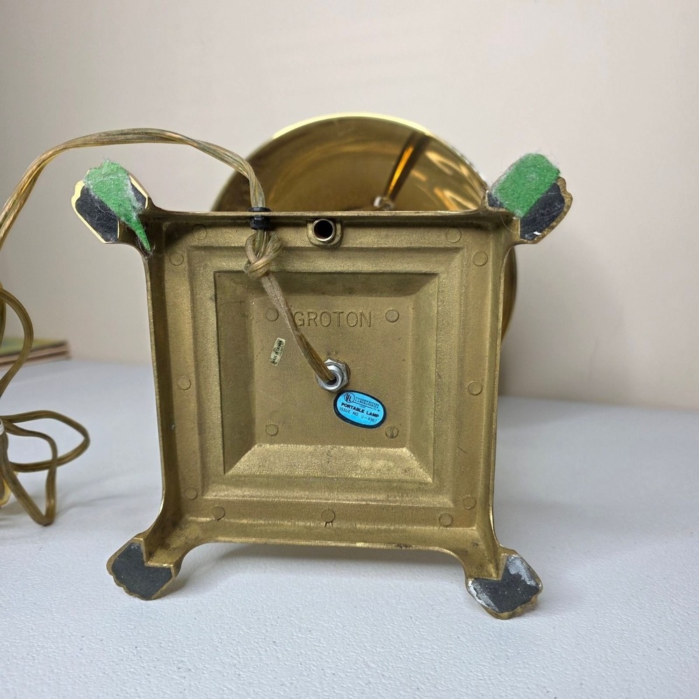 Vintage Paris Orient Express Istanbul Table Lamp Brass Claw Foot Gold 19.5in - Picture 8 of 11